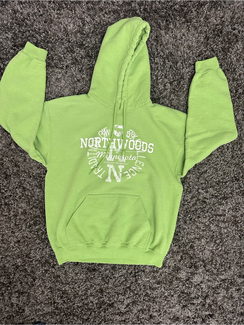 Gildan Lime Green Northwoods Zip-Up Hoodie